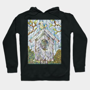 Stained Glass Bird at Peace Hoodie